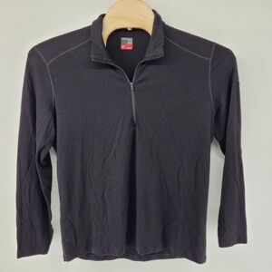 Icebreaker Merino 260 Half Zip Pullover Mens XXL Black 100% Wool 104372001
